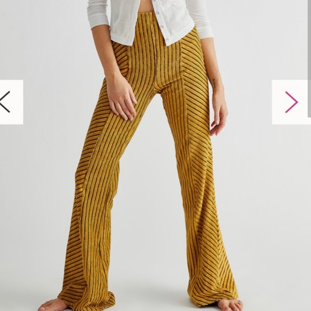 Free People Slim Velvet Pull on Flare